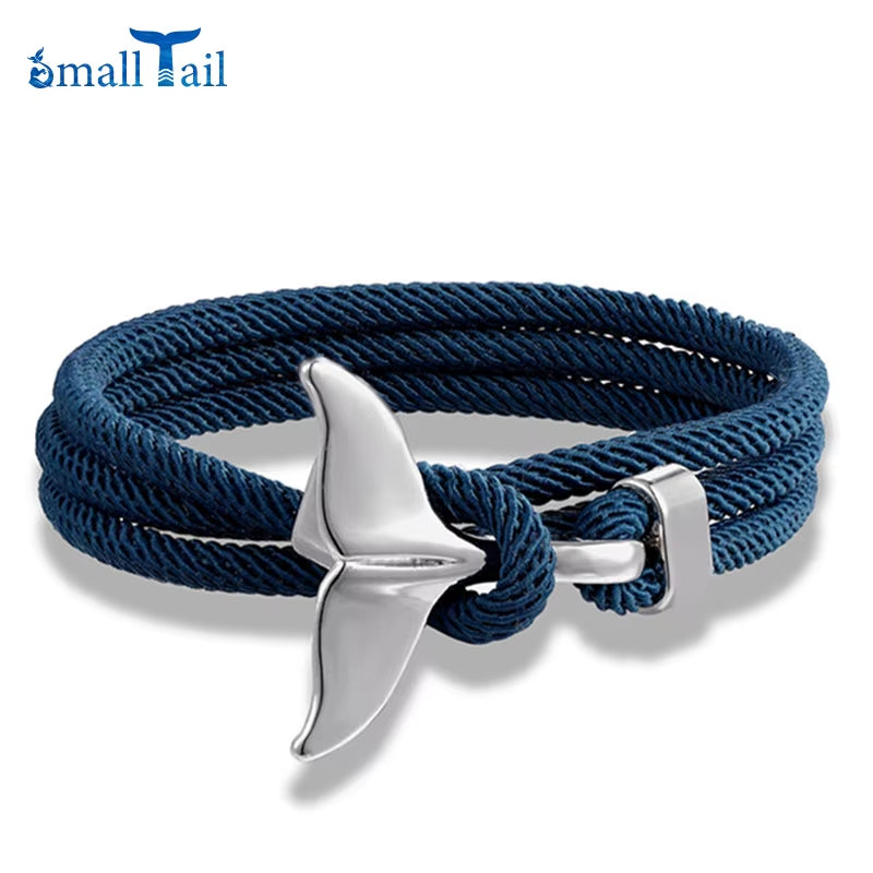 Tidebond™ Ocean-Inspired Whale Tail & Anchor Bracelet – for Hearts That Drift Together