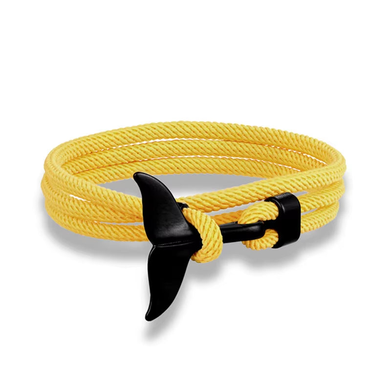 Tidebond™ Ocean-Inspired Whale Tail & Anchor Bracelet – for Hearts That Drift Together