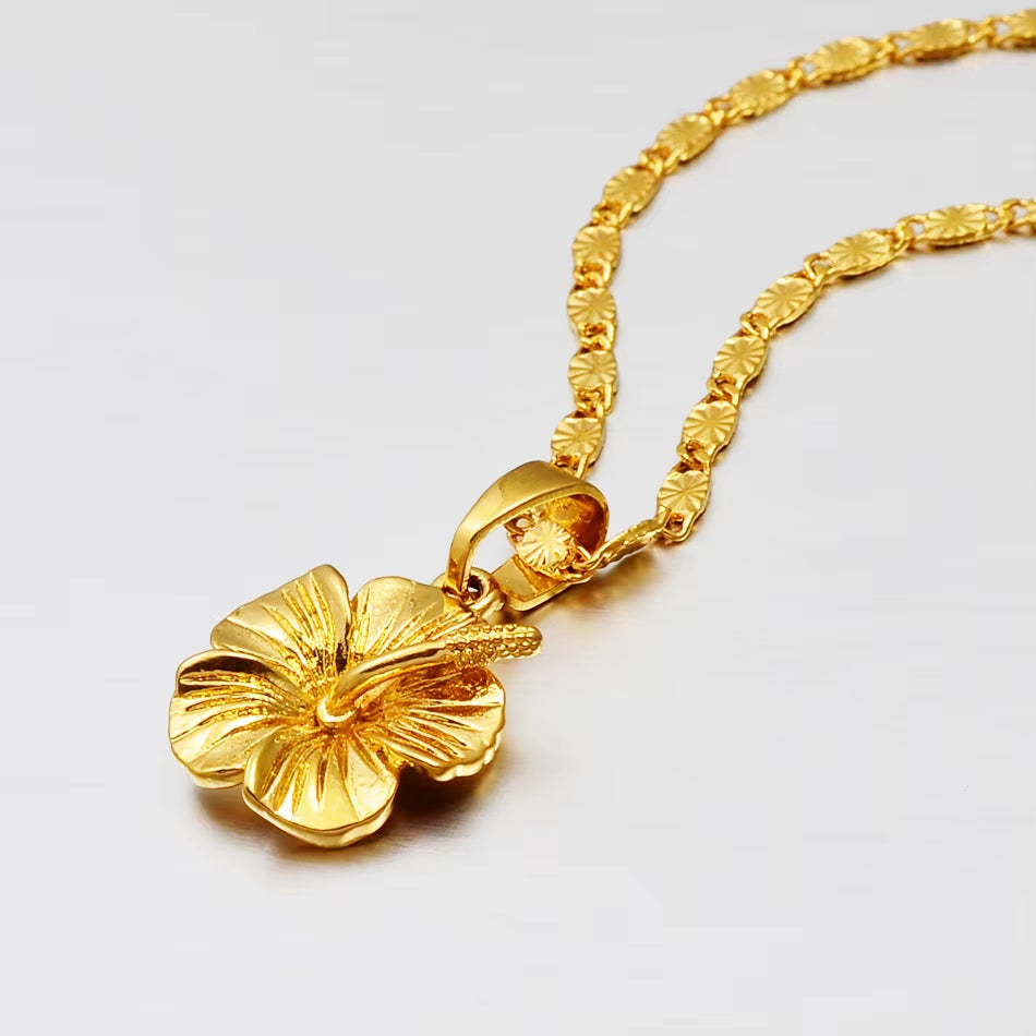 Hawaiian Hibiscus Flower Pendant Necklace – a Symbol of Love, Culture, and Beauty