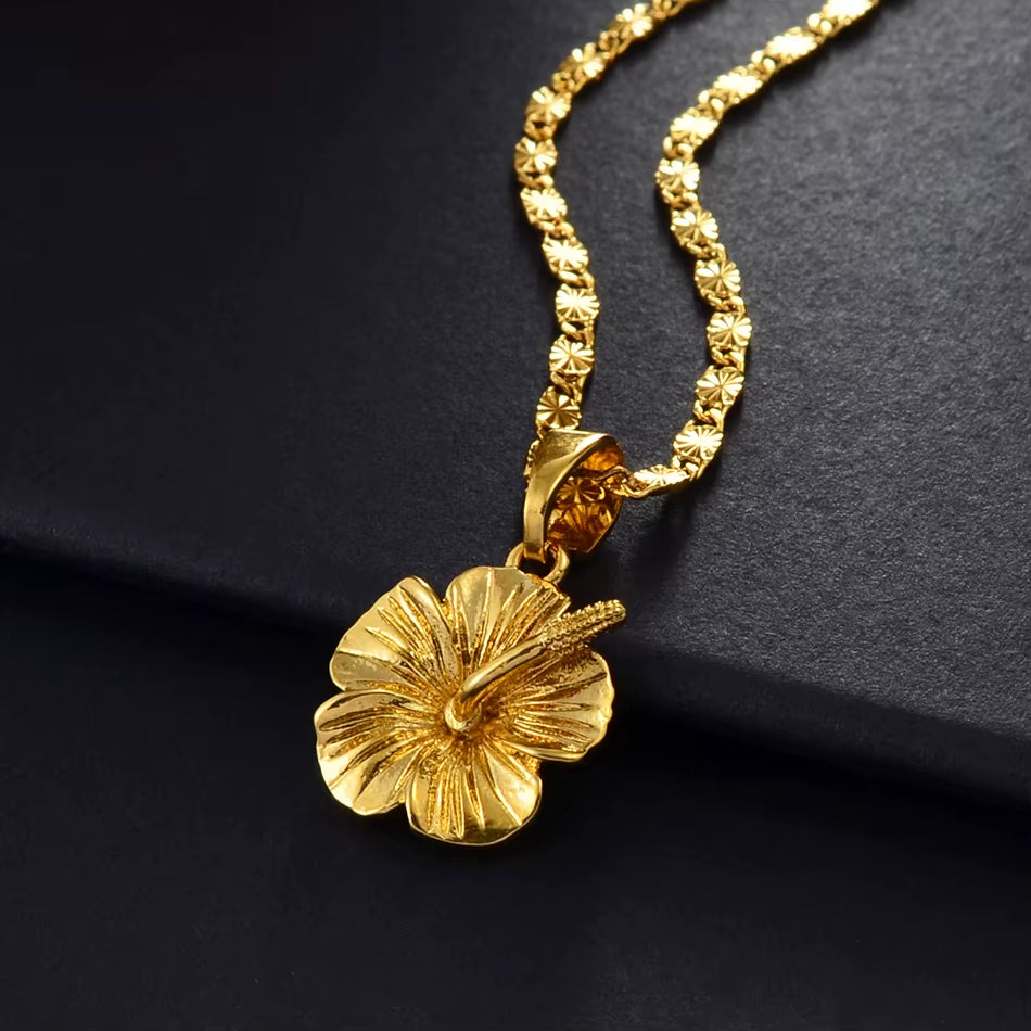 Hawaiian Hibiscus Flower Pendant Necklace – a Symbol of Love, Culture, and Beauty